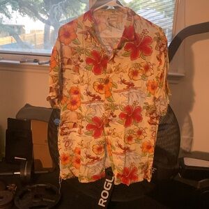 Disney-theme tropical shirt. Men’s L